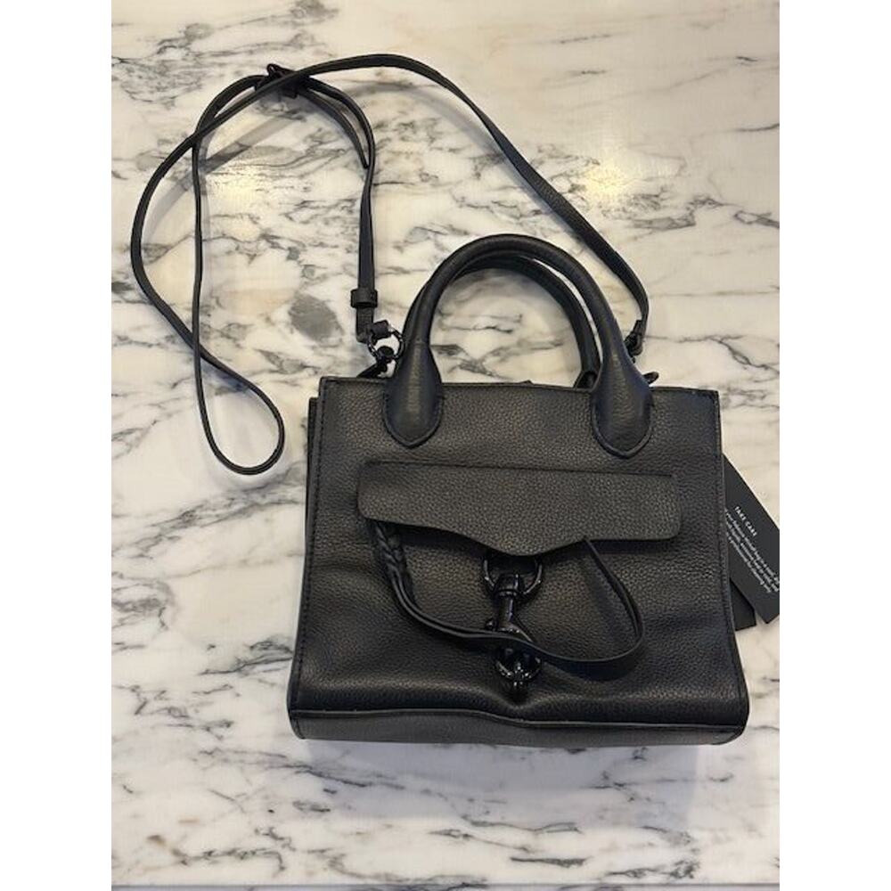 Megan Mini Crossbody Tote Bag So Black Rebecca Minkoff NWT